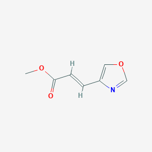 molecular formula C7H7NO3 B2499518 Methyl (E)-3-(1,3-oxazol-4-yl)prop-2-enoate CAS No. 1564056-22-9