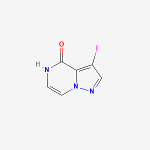 molecular formula C6H4IN3O B2499521 3-碘-5H-吡唑并[1,5-a]嘧啶-4-酮 CAS No. 2402828-83-3