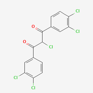 molecular formula C15H7Cl5O2 B2499530 2-Chloro-1,3-bis(3,4-dichlorophenyl)propane-1,3-dione CAS No. 937602-36-3