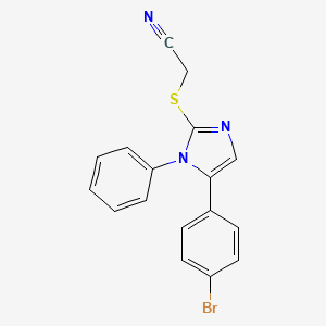 2-((5-(4-bromophenyl)-1-phenyl-1H-imidazol-2-yl)thio)acetonitrile