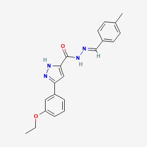 3-(3-ethoxyphenyl)-N'-[(E)-(4-methylphenyl)methylidene]-1H-pyrazole-5-carbohydrazide