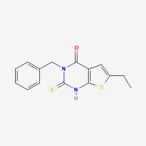 3-benzyl-6-ethyl-2-sulfanyl-3H,4H-thieno[2,3-d]pyrimidin-4-one