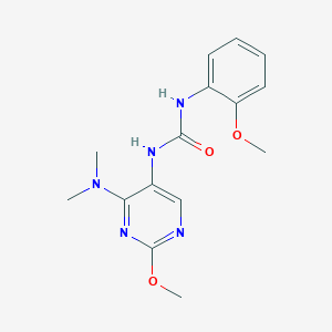 molecular formula C15H19N5O3 B2499559 1-(4-(二甲氨基)-2-甲氧基嘧啶-5-基)-3-(2-甲氧基苯基)脲 CAS No. 1797083-27-2
