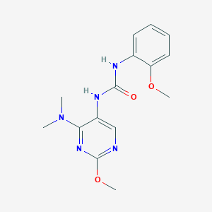 molecular formula C15H19N5O3 B2499559 1-(4-(Dimethylamino)-2-methoxypyrimidin-5-yl)-3-(2-methoxyphenyl)harnstoff CAS No. 1797083-27-2