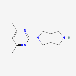 molecular formula C12H18N4 B2499569 2-(4,6-二甲基嘧啶-2-基)辛氢吡咯[3,4-c]吡咯 CAS No. 1293284-71-5
