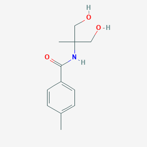 molecular formula C12H17NO3 B249957 N-[2-hydroxy-1-(hydroxymethyl)-1-methylethyl]-4-methylbenzamide 