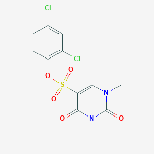 molecular formula C12H10Cl2N2O5S B2499586 (2,4-Dichlorophenyl) 1,3-dimethyl-2,4-dioxopyrimidine-5-sulfonate CAS No. 869070-41-7