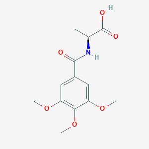 molecular formula C13H17NO6 B2499592 (2S)-2-[(3,4,5-三甲氧基苯甲酰)氨基]丙酸 CAS No. 93709-67-2