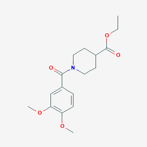 molecular formula C17H23NO5 B249960 Ethyl 1-[(3,4-dimethoxyphenyl)carbonyl]piperidine-4-carboxylate 