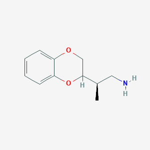 molecular formula C11H15NO2 B2499600 (2R)-2-(2,3-Dihydro-1,4-benzodioxin-3-yl)propan-1-amine CAS No. 2248221-23-8