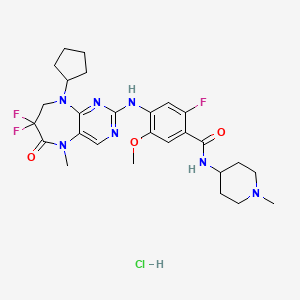 molecular formula C27H35ClF3N7O3 B2499601 TAK-960 hydrochloride CAS No. 2108449-45-0