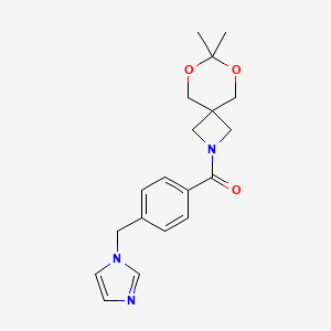 (4-((1H-imidazol-1-yl)methyl)phenyl)(7,7-dimethyl-6,8-dioxa-2-azaspiro[3.5]nonan-2-yl)methanone