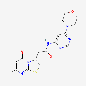 2-(7-methyl-5-oxo-3,5-dihydro-2H-thiazolo[3,2-a]pyrimidin-3-yl)-N-(6-morpholinopyrimidin-4-yl)acetamide