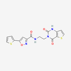 N-(2-(2,4-dioxo-1,2-dihydrothieno[3,2-d]pyrimidin-3(4H)-yl)ethyl)-5-(thiophen-2-yl)isoxazole-3-carboxamide