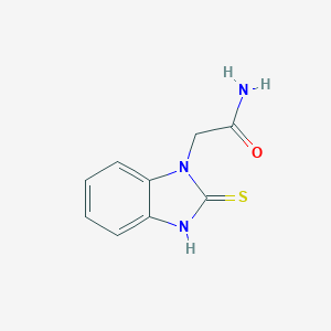 molecular formula C9H9N3OS B249963 2-(2-sulfanyl-1H-benzimidazol-1-yl)acetamide 