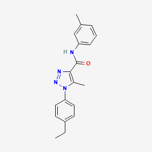 molecular formula C19H20N4O B2499632 1-(4-ethylphenyl)-5-methyl-N-(m-tolyl)-1H-1,2,3-triazole-4-carboxamide CAS No. 904815-43-6
