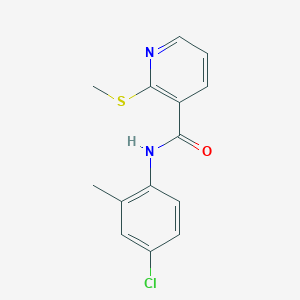 molecular formula C14H13ClN2OS B2499642 N-(4-chloro-2-methylphenyl)-2-methylsulfanylpyridine-3-carboxamide CAS No. 850624-97-4