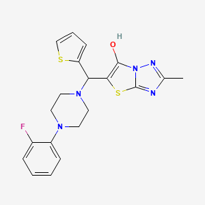 5-((4-(2-Fluorophenyl)piperazin-1-yl)(thiophen-2-yl)methyl)-2-methylthiazolo[3,2-b][1,2,4]triazol-6-ol