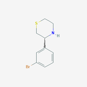 molecular formula C10H12BrNS B2499651 3-(3-Bromophenyl)thiomorpholine CAS No. 1343304-42-6