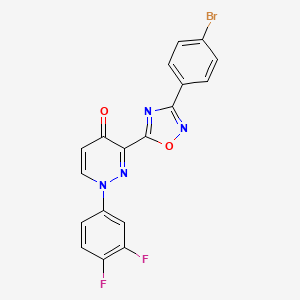 3-[3-(4-Bromophenyl)-1,2,4-oxadiazol-5-yl]-1-(3,4-difluorophenyl)pyridazin-4-one