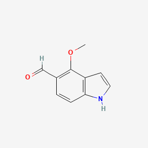 molecular formula C10H9NO2 B2499662 1H-吲哚-5-甲醛,4-甲氧基- CAS No. 1367982-08-8