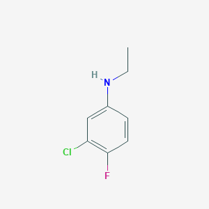 molecular formula C8H9ClFN B2499665 3-chloro-N-ethyl-4-fluoroaniline CAS No. 106847-36-3