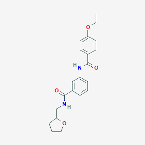 molecular formula C21H24N2O4 B249967 3-[(4-ethoxybenzoyl)amino]-N-(tetrahydro-2-furanylmethyl)benzamide 
