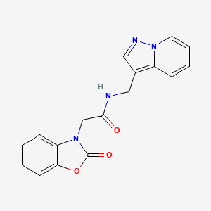 2-(2-oxobenzo[d]oxazol-3(2H)-yl)-N-(pyrazolo[1,5-a]pyridin-3-ylmethyl)acetamide