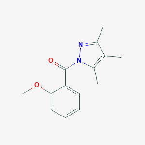 molecular formula C14H16N2O2 B249969 1-(2-methoxybenzoyl)-3,4,5-trimethyl-1H-pyrazole 