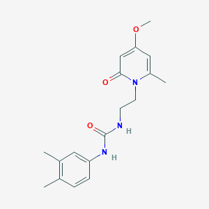 1-(3,4-dimethylphenyl)-3-(2-(4-methoxy-6-methyl-2-oxopyridin-1(2H)-yl)ethyl)urea