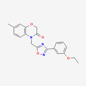 4-((3-(3-ethoxyphenyl)-1,2,4-oxadiazol-5-yl)methyl)-7-methyl-2H-benzo[b][1,4]oxazin-3(4H)-one