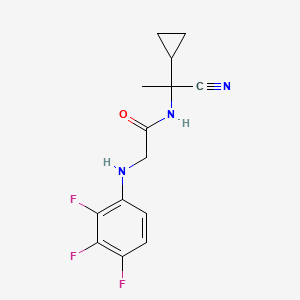 molecular formula C14H14F3N3O B2499698 N-(1-cyano-1-cyclopropylethyl)-2-[(2,3,4-trifluorophenyl)amino]acetamide CAS No. 1099999-64-0