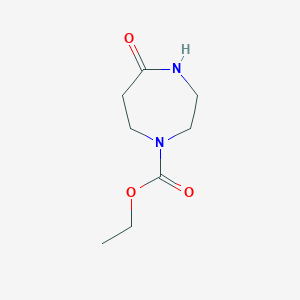 molecular formula C8H14N2O3 B2499703 乙基-5-氧代-1,4-二氮杂庚烷-1-羧酸酯 CAS No. 119844-70-1