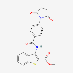 Methyl 3-(4-(2,5-dioxopyrrolidin-1-yl)benzamido)benzo[b]thiophene-2-carboxylate