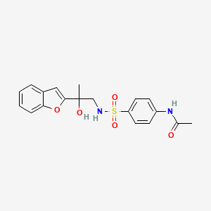 molecular formula C19H20N2O5S B2499708 N-(4-(N-(2-(苯并呋喃-2-基)-2-羟基丙基)磺酰胺基)苯基)乙酰胺 CAS No. 2034270-24-9