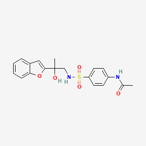 molecular formula C19H20N2O5S B2499708 N-(4-(N-(2-(benzofuran-2-il)-2-hidroxipropil)sulfamoil)fenil)acetamida CAS No. 2034270-24-9