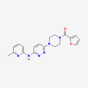 molecular formula C19H20N6O2 B2499716 呋喃-2-基(4-(6-((6-甲基吡啶-2-基)氨基)吡啶并[3,4-d]嘧啶-3-基)哌嗪-1-基)甲酮 CAS No. 1021038-65-2