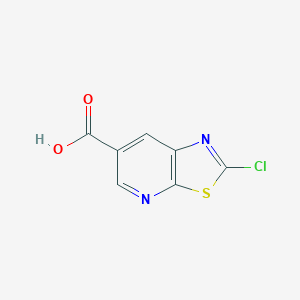 molecular formula C7H3ClN2O2S B2499717 2-氯-[1,3]噻唑并[5,4-b]吡啶-6-羧酸 CAS No. 1785446-73-2