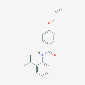 molecular formula C19H21NO2 B249972 4-(allyloxy)-N-(2-isopropylphenyl)benzamide 