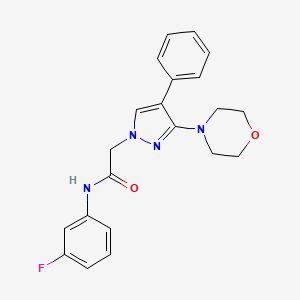 molecular formula C21H21FN4O2 B2499721 N-(3-fluorophenyl)-2-(3-morpholino-4-phenyl-1H-pyrazol-1-yl)acetamide CAS No. 1286719-24-1