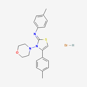 molecular formula C21H24BrN3OS B2499722 (Z)-4-methyl-N-(3-morpholino-4-(p-tolyl)thiazol-2(3H)-ylidene)aniline hydrobromide CAS No. 1180032-64-7