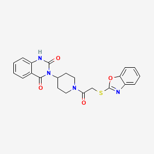 3-(1-(2-(benzo[d]oxazol-2-ylthio)acetyl)piperidin-4-yl)quinazoline-2,4(1H,3H)-dione