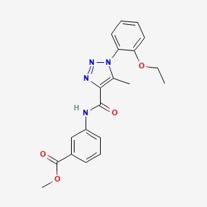 molecular formula C20H20N4O4 B2499726 methyl 3-(1-(2-ethoxyphenyl)-5-methyl-1H-1,2,3-triazole-4-carboxamido)benzoate CAS No. 924833-94-3