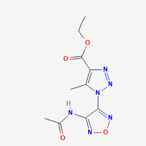 ethyl 1-[4-(acetylamino)-1,2,5-oxadiazol-3-yl]-5-methyl-1H-1,2,3-triazole-4-carboxylate