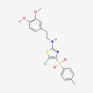 B2499736 5-chloro-N-(3,4-dimethoxyphenethyl)-4-tosylthiazol-2-amine CAS No. 380467-21-0