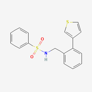 N-(2-(thiophen-3-yl)benzyl)benzenesulfonamide