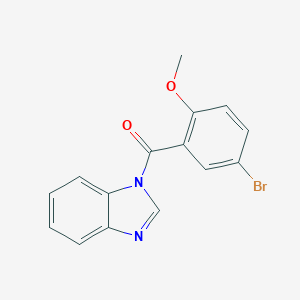 molecular formula C15H11BrN2O2 B249974 1-(5-bromo-2-methoxybenzoyl)-1H-benzimidazole 