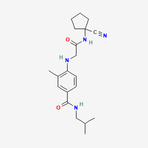 4-({[(1-cyanocyclopentyl)carbamoyl]methyl}amino)-3-methyl-N-(2-methylpropyl)benzamide