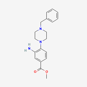 molecular formula C19H23N3O2 B2499749 甲基-3-氨基-4-(4-苄基哌嗪-1-基)苯甲酸酯 CAS No. 792946-68-0