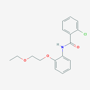 molecular formula C17H18ClNO3 B249975 2-chloro-N-[2-(2-ethoxyethoxy)phenyl]benzamide 